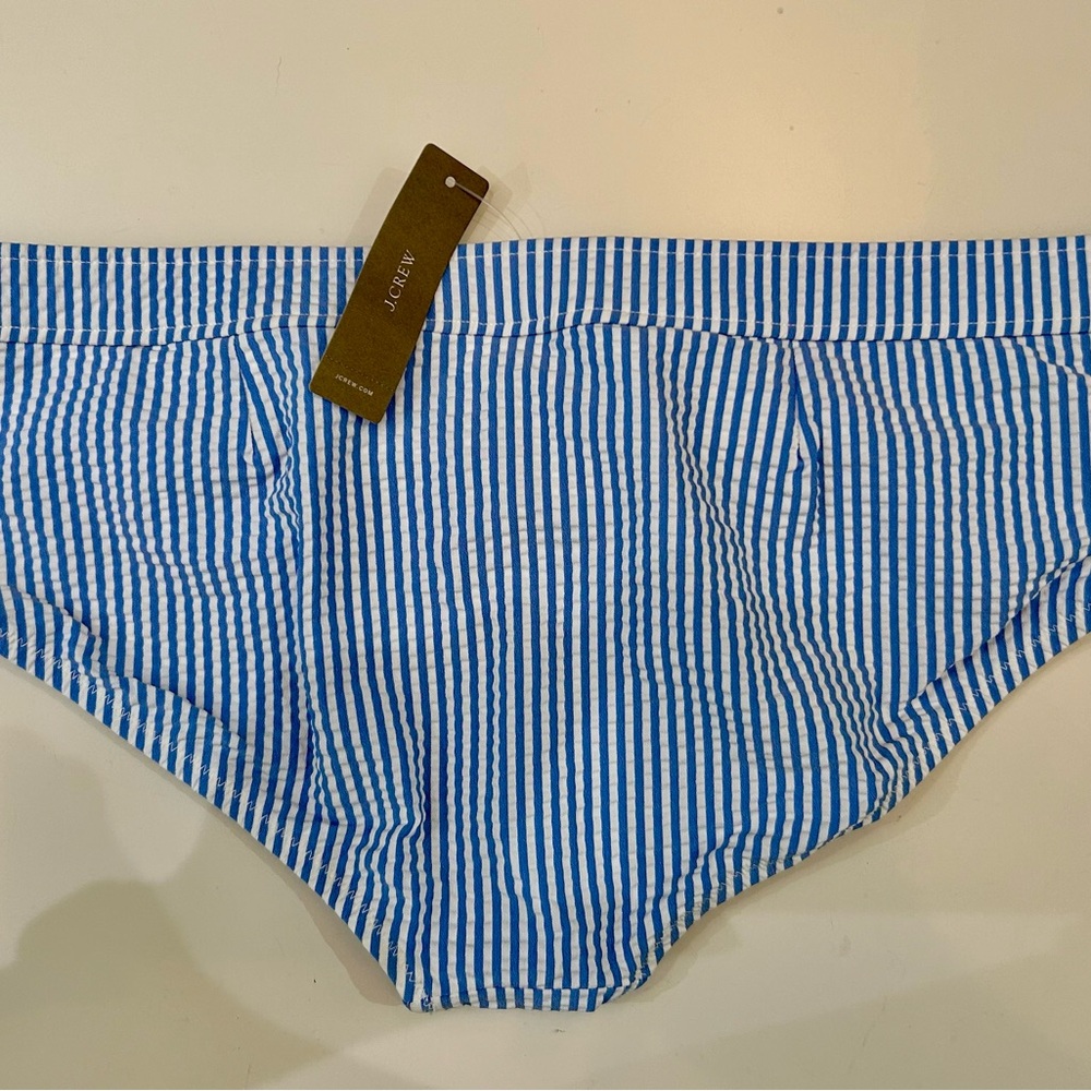 J. Crew Blue and White Striped Bikini Bottom